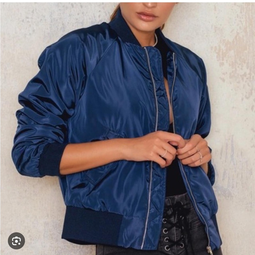 Stylish Navy Bomber Jacket for Women